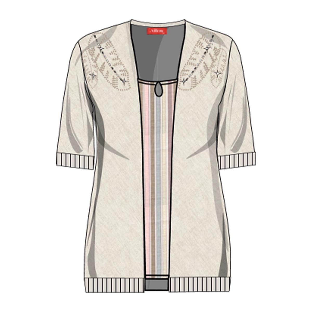 Twin Fix con top rayado Maria