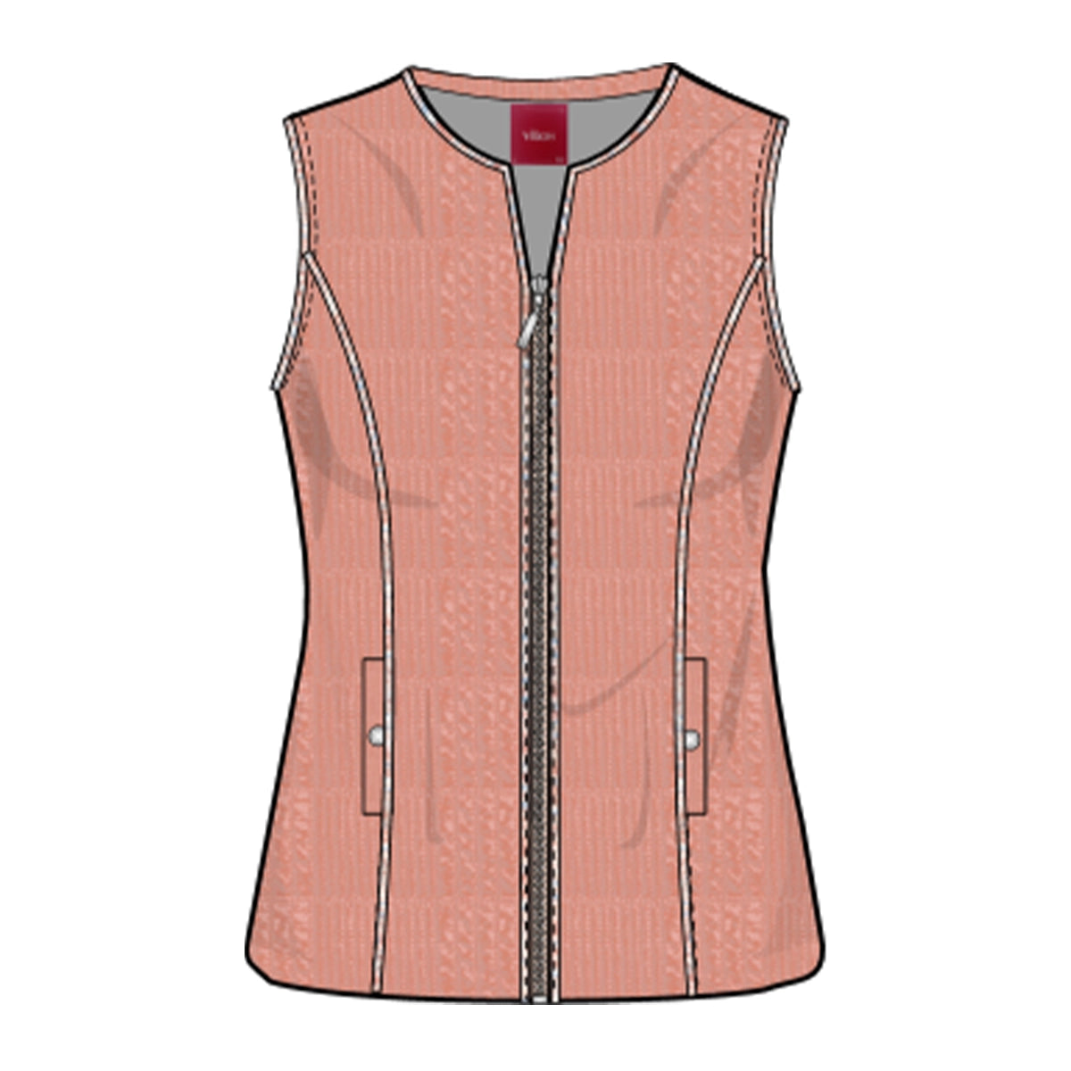 Chaleco capitonad con bolsas Maeli