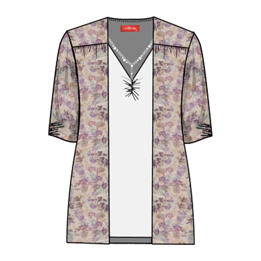 Twin Fix estampado con collar Candace